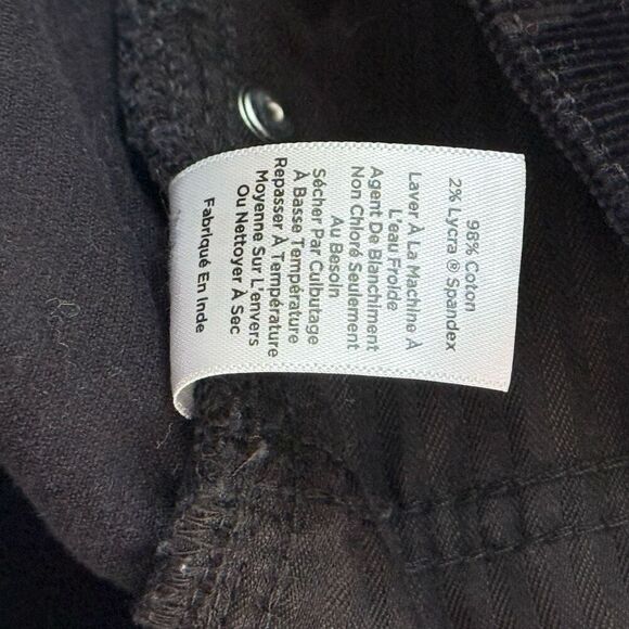 Talbots Flawless Five Pocket Black Corduroy Straight Leg Pants - Women’s US 12P - Picture 10 of 10
